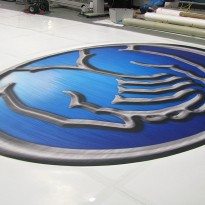 Branded Flooring Shows Off Die-Cut Logo